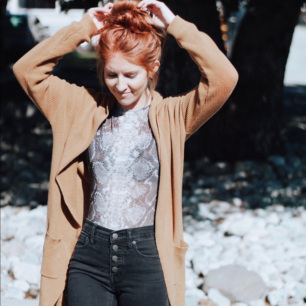 Topshop snakeskin bodysuit